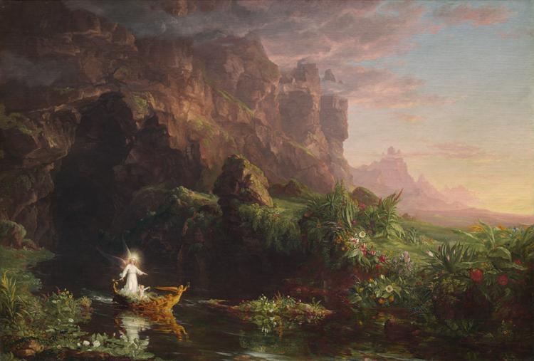 Thomas Cole The Voyage of Life:Childhood (mk13) Sweden oil painting art
